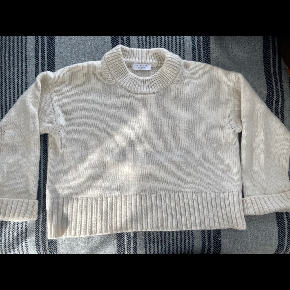 Everlane white sweater size L wool/cashmere